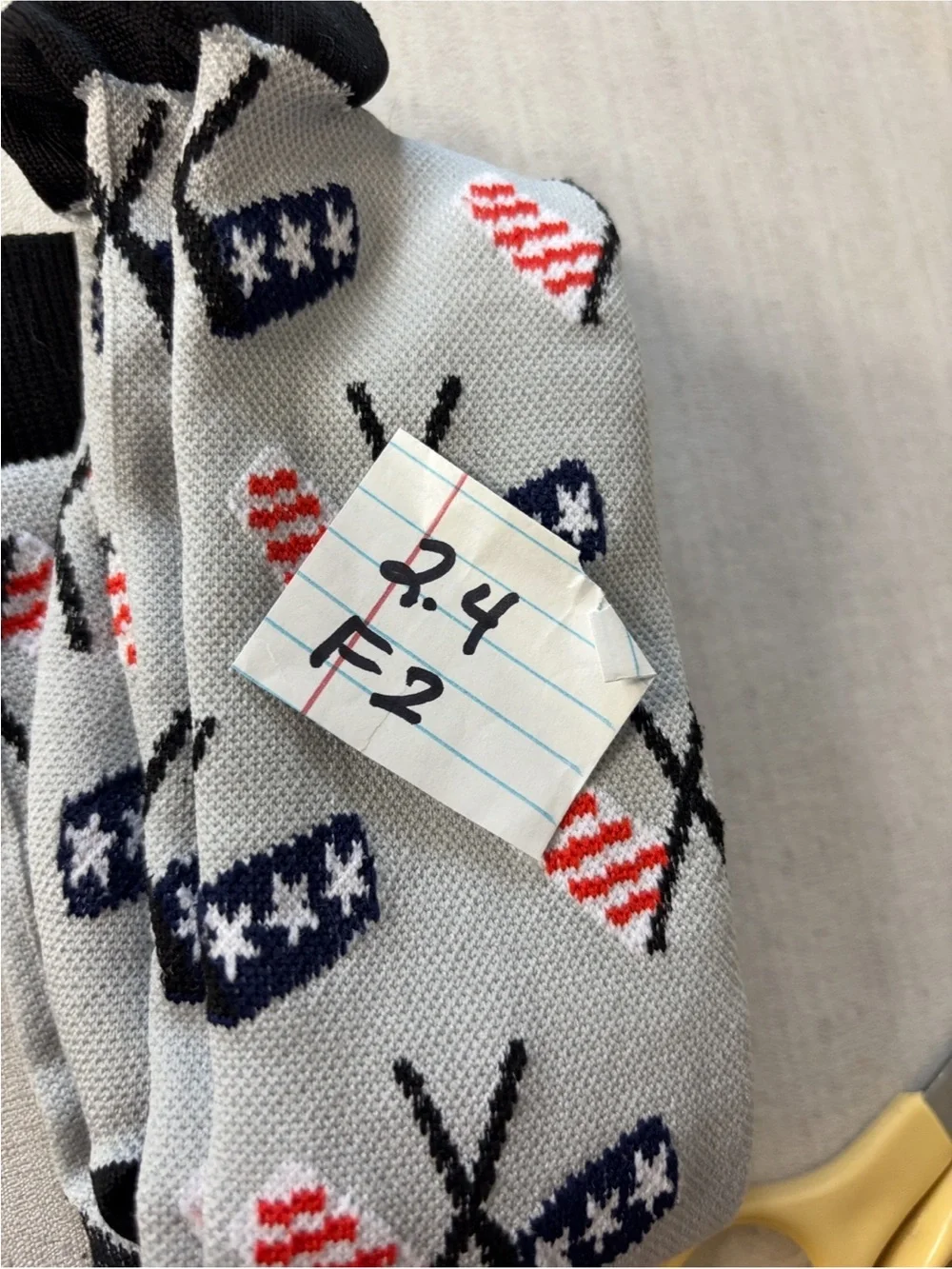 Patriotic American Flag Crossed Banner Novelty Compression Socks Grey Black